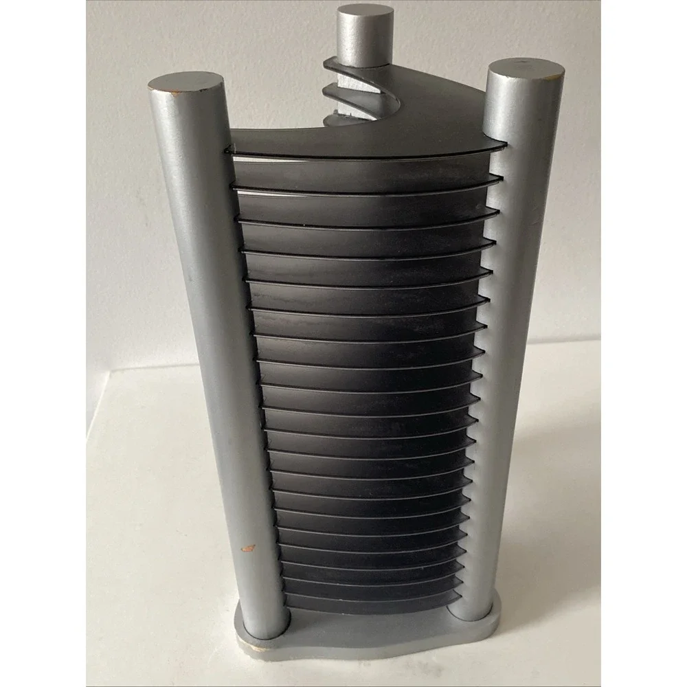 Vintage Y2K - 20 CD Stackable Tower Rack CD Holder Organizer Retro Gray